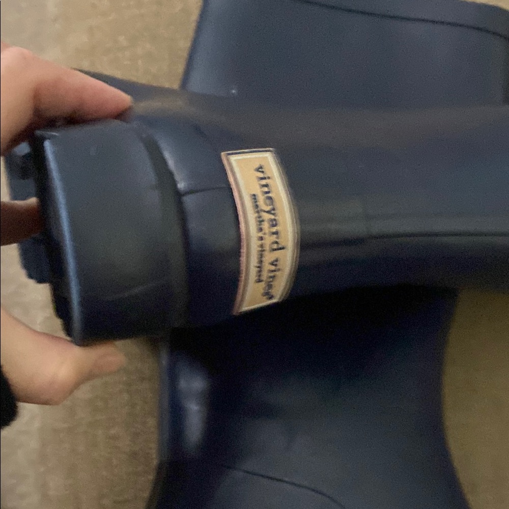 Vineyard Vines Navy Rain Boots